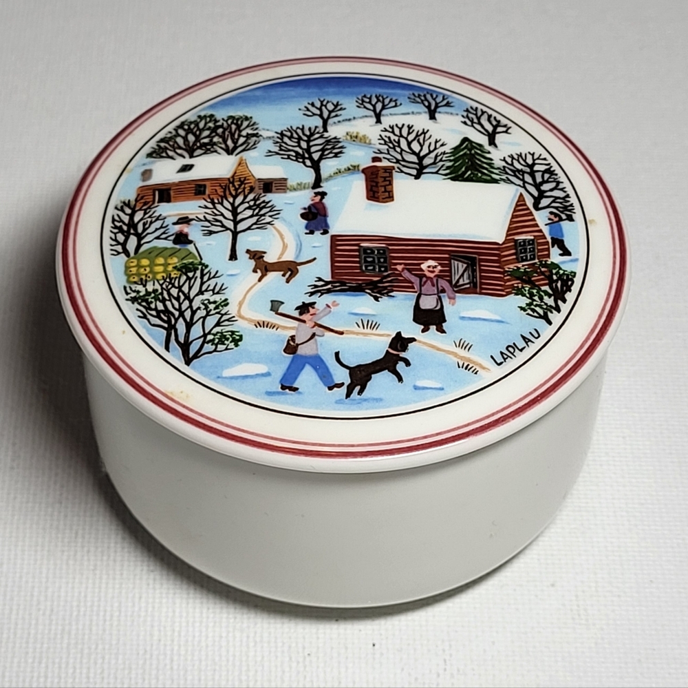 VILLEROY & BOSCH Folk Art Vitro Porcelain Trinket Dish With Lid